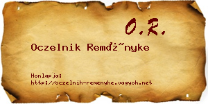Oczelnik Reményke névjegykártya